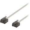 DELTACO U/UTP Cat6a jungiamasis kabelis, plokščias, 1,5 m, 1 mm storio, pilkas