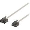 DELTACO U/UTP Cat6a jungiamasis kabelis, plokščias, 1,5 m, 1 mm storio, pilkas