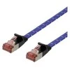 DELTACO Tough Flat CAT.6A U/FTP Komutacinis kabelis, 28AWG, 1m, mėlynas