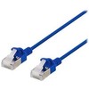DELTACO U/FTP Cat6a tinklo kabelis, plonas, 3,8 mm skersmens, 3 m, mėlynas
