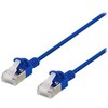 DELTACO U/FTP Cat6a tinklo kabelis, plonas, 3,8 mm skersmens, 1 m, mėlynas