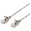 DELTACO U/FTP Cat6a jungiamasis kabelis, plonas, 3,8 mm skersmens, 1 m, pilkas