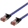 DELTACO Tough Flat CAT.6A U/FTP Komutacinis kabelis, 28AWG, 1m, mėlynas