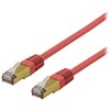 DELTACO S/FTP Cat6a tinklo kabelis, delta sertifikatas, LSZH, 3 m, raudonas