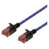DELTACO Tough Slim CAT.6A U/UTP Komutacinis kabelis, 28AWG, 3.8mm, 1.5m, Mėlyna