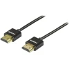 DELTACO plonas HDMI kabelis, HDMI didelės spartos su Ethernet, 2 m, juodas