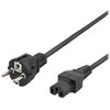 Deltaco Maitinimo laidas CEE 7/7 - IEC C15, 0,5 m, juodas