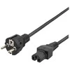 DELTACO maitinimo laidas CEE 7/7 - IEC C15, 2m, juodas DEL-117B