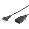 Goobay Kabelis DELTACO CEE 7/16 - IEC 60906-1 klasė, 0.2m, juodas / DEL-109AD