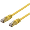 DELTACO S/FTP Cat6a jungiamasis kabelis, delta sertifikuotas, LSZH, 1 m, geltonas
