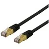 S/FTP Cat6a patch cable DELTACO, delta cert, LSZH, 2m, juodas / SFTP-62SAH