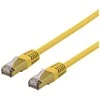 DELTACO S/FTP Cat6a jungiamasis kabelis, delta sertifikuotas, LSZH, 0,5 m, geltonas