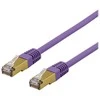 DELTACO S/FTP Cat6a jungiamasis kabelis, delta sertifikuotas, LSZH, 1,5 m, violetinis
