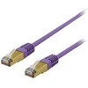 DELTACO S/FTP Cat6a jungiamasis kabelis, delta sertifikuotas, LSZH, 1,5 m, violetinis