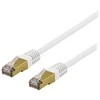 S/FTP Cat6a DELTACO patch kabelis, delta cert, LSZH, 0,5 m, baltas / SFTP-60VAH