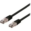 DELTACO S/FTP Cat6a jungiamasis kabelis, delta sertifikuotas, LSZH, 1,5 m, juodas