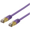 DELTACO S/FTP Cat6a jungiamasis kabelis, delta cert, LSZH, 3m, violetinis