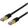 DELTACO S/FTP Cat6a jungiamasis kabelis, delta sertifikuotas, LSZH, 3 m, juodas