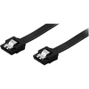 Kabelis DELTACO SATA 6Gb/s, 0.3m, juodas / SATA-1000