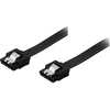 Kabelis DELTACO SATA 6Gb/s, 0.7m, juodas / SATA-1002
