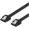 Deltaco 00200001, 0,3 m, SATA III, SATA 7 kontaktų, SATA 7 kontaktų, kištukas/kištukas, juodas