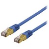 DELTACO S/FTP Cat6a tinklo kabelis, delta cert, LSZH, 0,5 m, mėlynas
