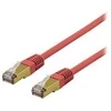 DELTACO S/FTP Cat6a jungiamasis kabelis, delta sertifikuotas, LSZH, 0,5 m, raudonas
