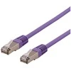 Deltaco SFTP-61PH, 1 m, Cat6, S/FTP (S-STP), RJ-45, RJ-45, violetinė