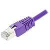 Deltaco F/UTP Cat6 jungiamasis kabelis, LSZH, 0,75 m, violetinis