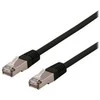 DELTACO STP-625SAU - Komutacinis kabelis - RJ-45 (kištukas) į RJ-45 (kištukas) - 25 m - F/UTP (folija dengta neekranuota susukta pora) - CAT 6a - be halogenų, lieto korpuso - juodas