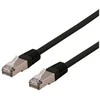DELTACO STP-625SAU - Komutacinis kabelis - RJ-45 (kištukas) į RJ-45 (kištukas) - 25 m - F/UTP (folija dengta neekranuota susukta pora) - CAT 6a - be halogenų, lieto korpuso - juodas
