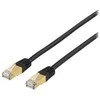 Patch kabelis DELTACO S/FTP Cat7, 0.3m, 600MHz, Delta-sertifikuotas, LSZH, RJ45 jungtys, juodas / STP-703S