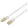 Patch kabelis DELTACO S/FTP Cat7, 0.5m, 600MHz, Delta-sertifikuotas, LSZH, RJ45 jungtys, baltas / STP-70V