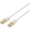 Patch kabelis DELTACO S/FTP Cat7, 1m, 600MHz, Delta sertifikuotas, LSZH, RJ45 jungtys, baltas / STP-71V