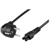 DELTACO grounded cable CEE 7/7 to IEC 60320 C5 , max 250V / 2.5A, 0.2m, juodas DEL-109CA-20