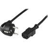 Kabelis DELTACO kampinis CEE 7/7 į tiesus IEC 60320 C13, 10m / DEL-111A