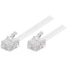 DELTACO telefono kabelis RJ11-RJ11 vyriškas / vyriškas 3m, baltas
