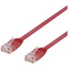 Deltaco TP-610R-FL, 10 m, Cat6, U/UTP (UTP), RJ-45, RJ-45, raudonas