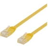 Deltaco TP-611GL-FL, 1,5 m, Cat6, U/UTP (UTP), RJ-45, RJ-45, Geltonas