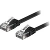 Deltaco TP-615S-FL, 15 m, Cat6, U/UTP (UTP), RJ-45, RJ-45, juodas