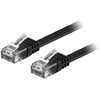 Deltaco TP-61S-FL, 1 m, Cat6, U/UTP (UTP), RJ-45, RJ-45, juodas