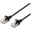 DELTACO U/FTP Cat6a jungiamasis kabelis, plonas, 3,8 mm skersmens, 5 m, juodas
