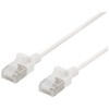 DELTACO U/FTP Cat6a jungiamasis kabelis, plonas, 3,8 mm skersmens, 0,3 m, baltas