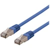 DELTACO U/FTP Cat6a tinklo kabelis, LSZH, 0,5 m, mėlynas