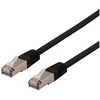 DELTACO STP-603SAU - Patch kabelis - RJ-45 (kištukas) į RJ-45 (kištukas) - 30 cm - U/FTP - CAT 6a - be halogenų, lieto korpuso - juodas
