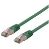 DELTACO - Patch kabelis - RJ-45 (kištukas) į RJ-45 (kištukas) - 30 cm - U/FTP - CAT 6a - be halogenų, lieto plieno - žalias