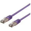 DELTACO U/STP Cat6a patchkabel, LSZH, 0,3m, Violetinė