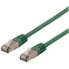 DELTACO U / FTP Cat6a patch kabelis, 0.5m, 500MHz, Delta-certified, LSZH,, žalias / STP-60GAU