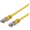DELTACO U/STP Cat6a jungiamasis kabelis, LSZH, 0,3m, geltonas