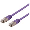 DELTACO U/STP Cat6a patchkabel, LSZH, 0,5m, Violetinė